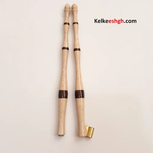 دسته قلم دیپ و آبلیک چوب چنار با سنگ چشم ببر (کد 211)