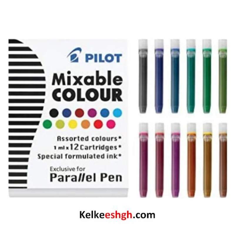 یدک کارتریج قلم کالیگرافی پارالل پایلوت Cartridge Mixable Colour Pilot Parallel Pen