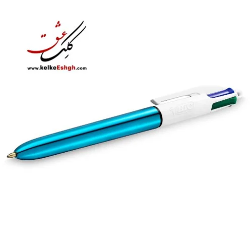 خودکار ۴ رنگ بیک با بدنه شاین آبی