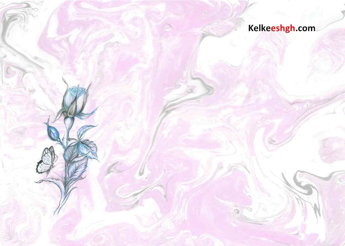 نقاشی گل بر روی کاغذ ابروباد نگاره - کد 1011