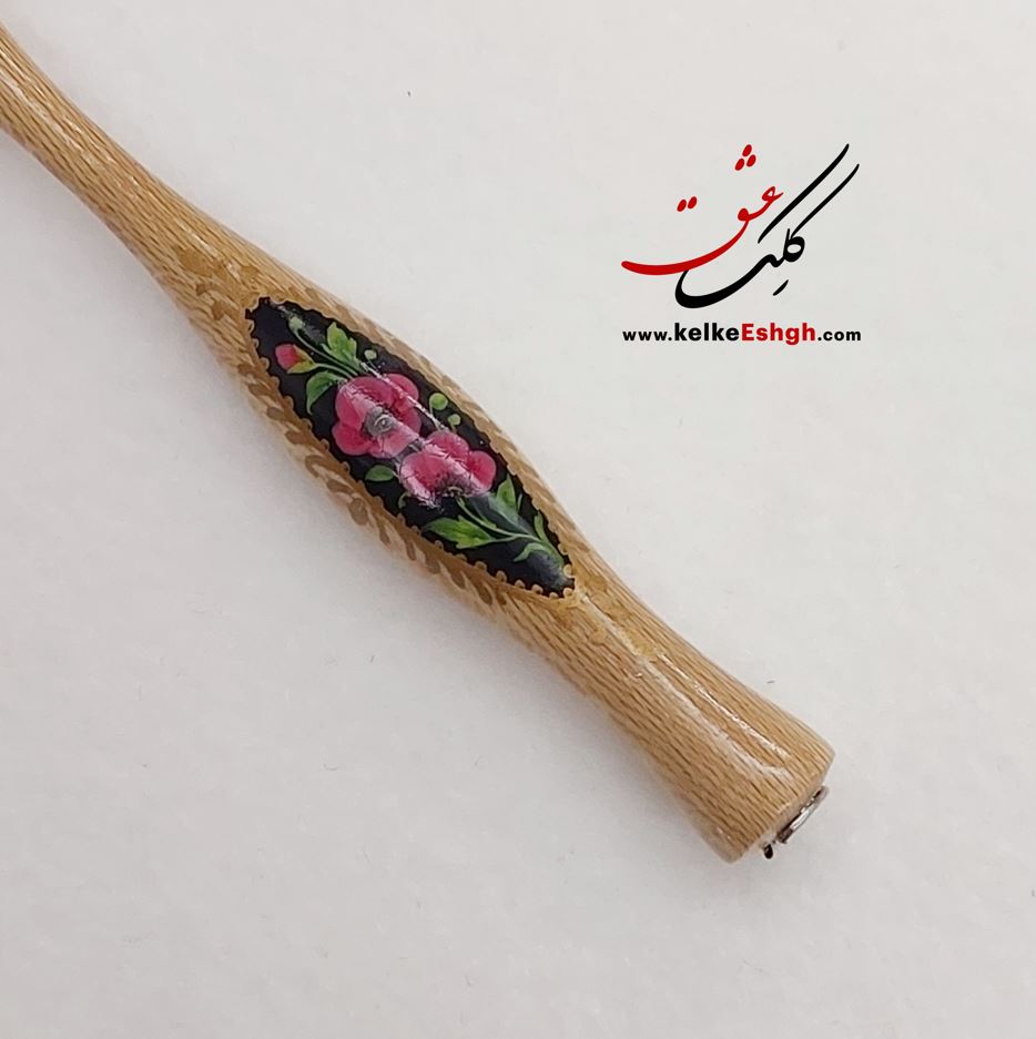 دسته قلم خوشنویسی لاتین دیپ - مدل آرش تذهیب شده چوب گردو (کد ۱۰)
