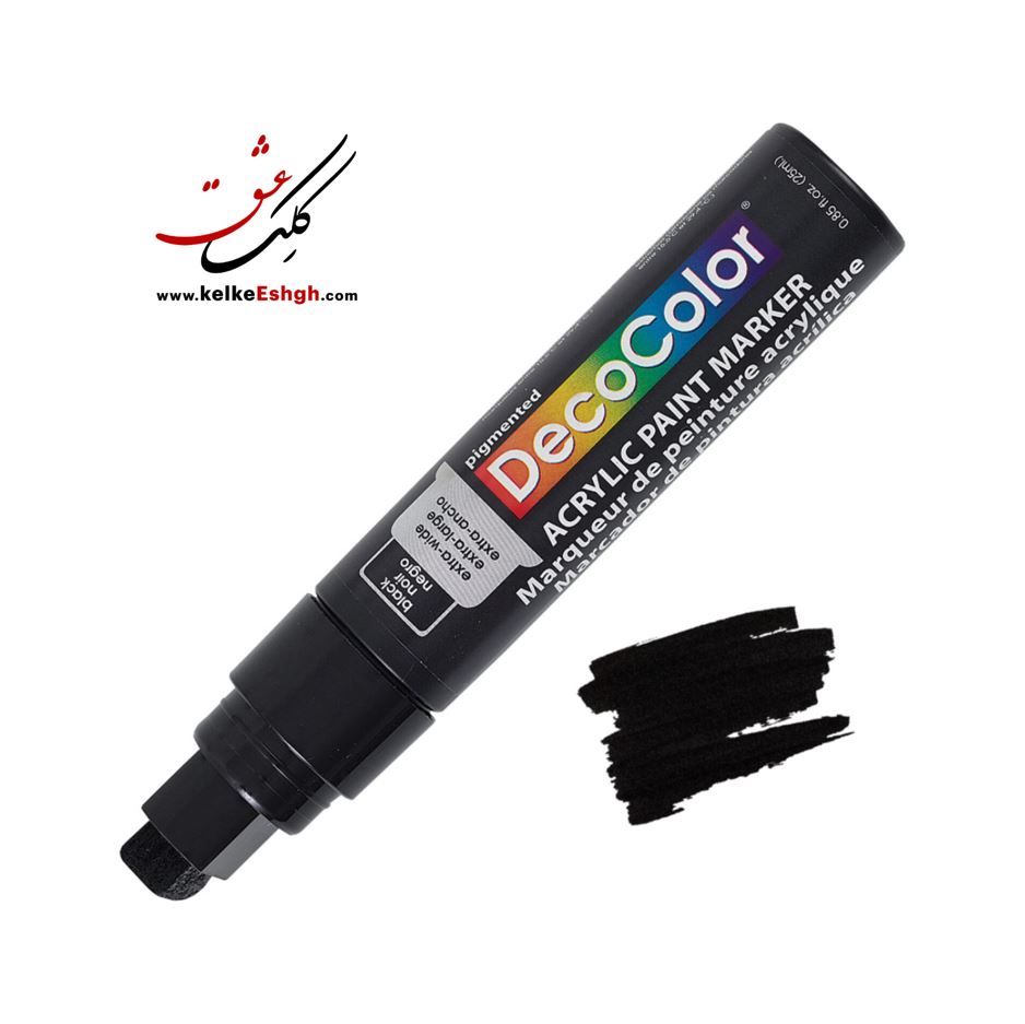ماژیک اکریلیک دکوکالر جامبو (سرتخت ۱۵ میل) یوشیدا - مشکی