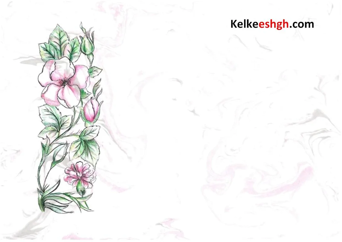 نقاشی گل بر روی کاغذ ابروباد نگاره - کد 1003 *قابل سفارش*