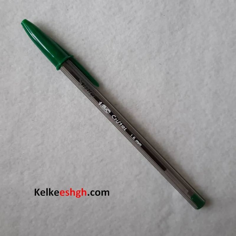 خودکار بیک کریستال لارج 1.6mm سبز
