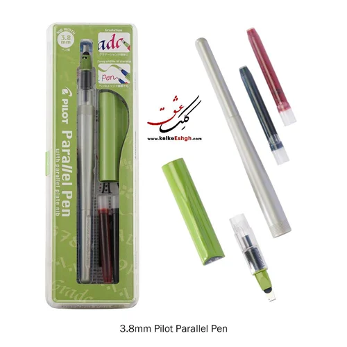 قلم کالیگرافی پارالل پایلوت Pilot Parallel Pen سبز- سایز 3.8mm