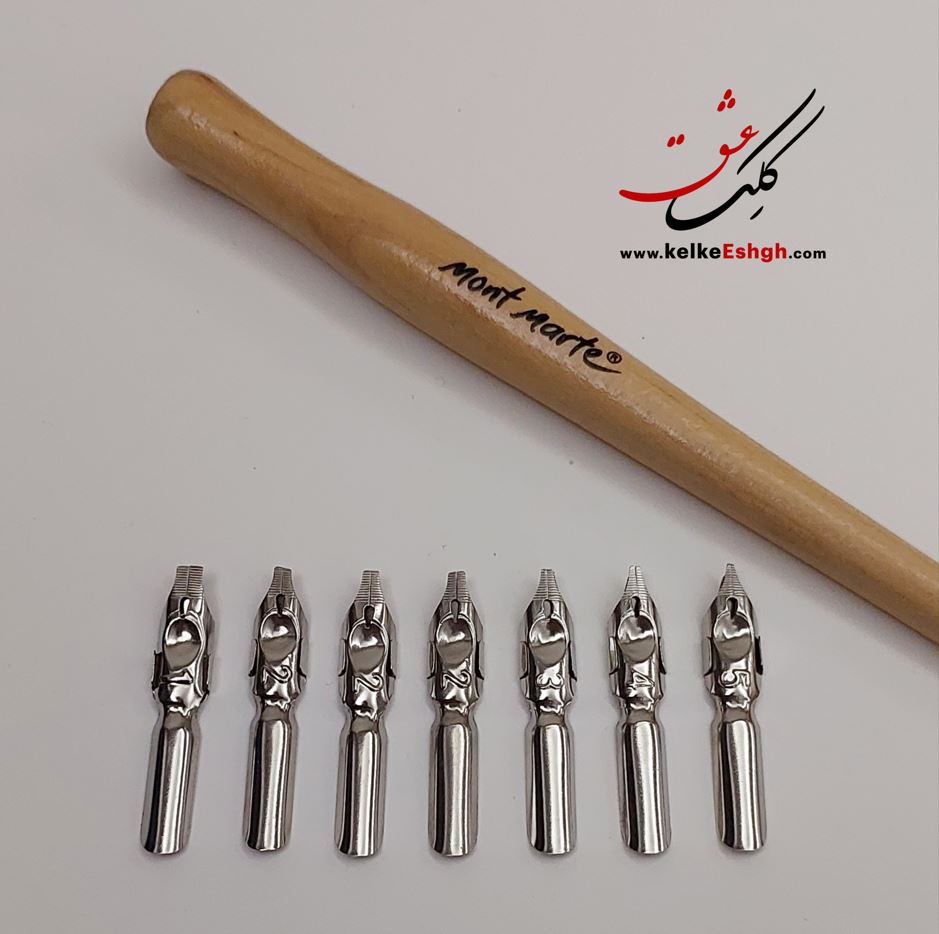 ست قلم فلزی مونت مارت (یک دسته قلم به همراه 7 عدد نوک فلزی)