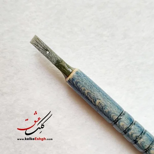 قلم پلیمری 4 میل پارویی نوک سبز رباط جزی - دسته قلم رنگ شده