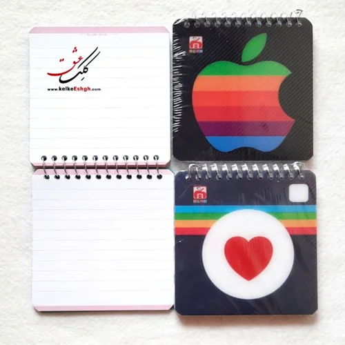 دفترچه یادداشت نهال-آلما (10*10 سانتیمتر) سیمی از بالا - کد 7322