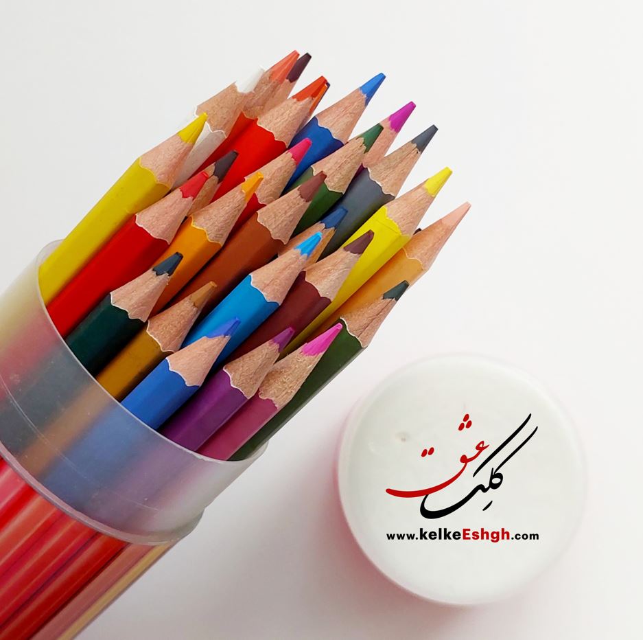 مداد رنگی 36 رنگ استوانه ای طرح نوجوان آریا