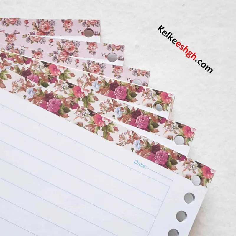 کاغذ کلاسور پاپکویی حاشیه گلدار نهال - کد 7791