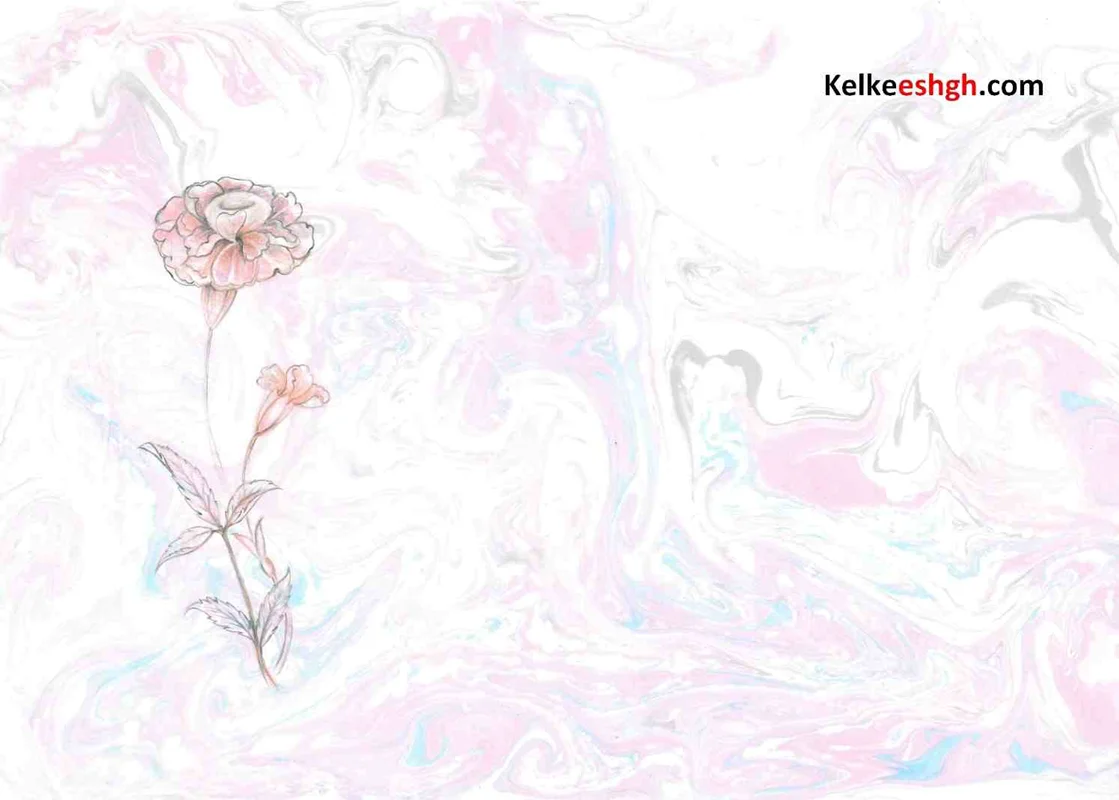 نقاشی گل بر روی کاغذ ابروباد نگاره - کد 1012