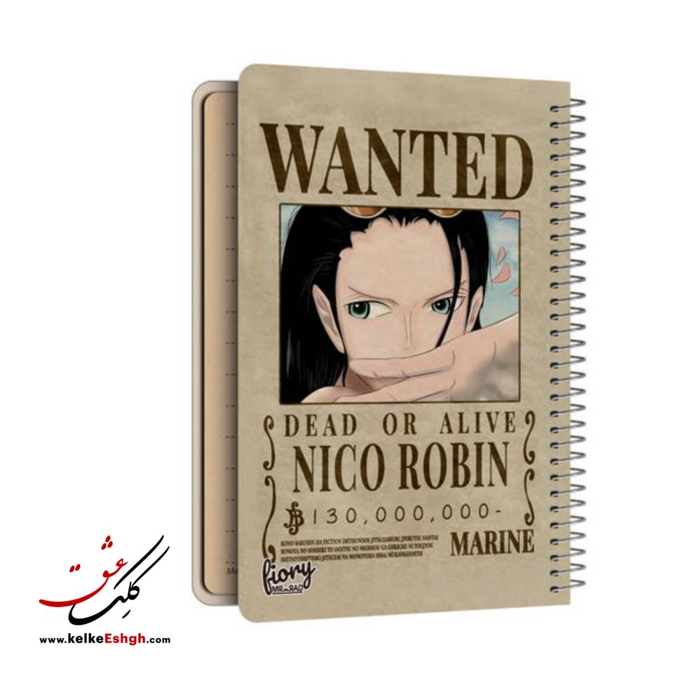 دفترچه یادداشت مدل cheeck box طرح انیمه کد Nico Robin 2217
